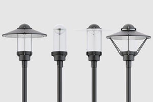 Supported Alfa luminaires, from left to right: Alfa 1A, 2A, 5A, and 8A.