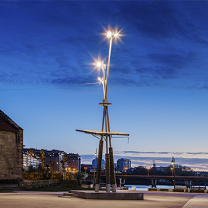 The intervention also included replacing five floodlights from another company, already deteriorated by the elements, with ATP's Aire® 5 Series solution.