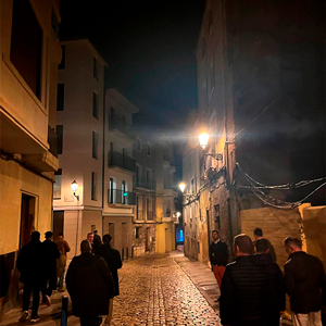 Visita al centro de la ciudad de Tudela donde se pudieron contemplar luminarias de iluminación de última generación que garantizan mayor eficiencia energética.